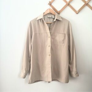 Classic Elements Beige Button Down Shirt